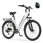 Qlife Cityone 2.0 Electric Bike for Adults,Up to 65Miles,28MPH,1200W Peak Motor 26" Ebike,499WH UL2849 Certified Battery Electric Commuter Bicycle with Front Suspension & 7-Speed Ebikes,W1