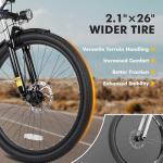 Qlife Cityone 2.0 Electric Bike for Adults,Up to 65Miles,28MPH,1200W Peak Motor 26" Ebike,499WH UL2849 Certified Battery Electric Commuter Bicycle with Front Suspension & 7-Speed Ebikes,W1