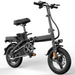 Folding Electric Bike for Adults and Teens, 14" Foldable E-Bike with 500W Motor, Commuter Mini E Bikes with 48V Removable Battery UL 2849 Certified, Electric Bicycle with 25 Miles PAS Range (Black)