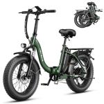 Heybike Ranger Electric Bike for Adults, Peak 1400W Upgraded Motor Ebike, 28MPH [20" Fat Tire All-Terrain] 600Wh Removable Battery Folding Step-Thru E Bike with Front Suspension