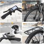 Funhang Electric Bike for Adults, 1000W Peak Ebike, 21.7MPH 50Miles City Cruiser Ebikes, 26" Step Thru Electric Bicycle with 48V Removable Battery, Adjustable Stem, Rear Rack,7 Speed, UL2849 Certified