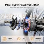 VARUN Electric Bike - 500W Electric Bicycle Up to 40Miles, 48V Removable Lithium Battery, Shock Absorber, 7-Speed and Dual Disc Brakes,Stylish 26" Cruiser E-Bike Suitable for Commuting