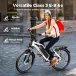 VARUN Electric Bike - 500W Electric Bicycle Up to 40Miles, 48V Removable Lithium Battery, Shock Absorber, 7-Speed and Dual Disc Brakes,Stylish 26" Cruiser E-Bike Suitable for Commuting