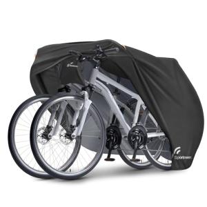 Sportneer Bike Cover: 210T Waterproof Outdoor Bicycle Covers for 1 or 2 Bikes with Lock Hole & Storage Bag - Rain Sun UV Dust Wind Proof Bike Covers for Mountain/Road/City/Electric Bike/Ebike
