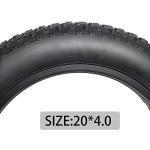 MOHEGIA Fat Tire,20x40 inch Fat Bike Tire,High-Performance and All-Terrain Folding Replacement MTB Bicycle Tire with Street or Trail Riding Black