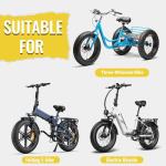 MOHEGIA Fat Tire,20x40 inch Fat Bike Tire,High-Performance and All-Terrain Folding Replacement MTB Bicycle Tire with Street or Trail Riding Black