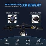 PEXMOR Electric Bike for Adults, Peak 1000W BAFANG Motor 32MPH, 48V 14AH Removable LG Battery Mountain Ebike, 27.5" Electric Commuter Bicycle 7 Speed, Front Suspension