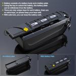 HAILONG 48V 20Ah Lithium-Ion Battery for Electric Bike/Scooter/Motorcycle/Tricycle, 40A BMS & 4A Fast Charger with LED Display, Power Switch, Secure Lock - Compatible with 100-1200W Motors