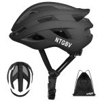 NTGBV Adult Bike Helmet for Men/Women with Helmet Bag 2 Removable Moisture-Wicking Liners Adjustable Dial Comfort Fit Lightweight Shockproof CPSC 1203 Safety Certified for Road-Ready/Urban-Commute/MTB