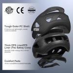 NTGBV Adult Bike Helmet for Men/Women with Helmet Bag 2 Removable Moisture-Wicking Liners Adjustable Dial Comfort Fit Lightweight Shockproof CPSC 1203 Safety Certified for Road-Ready/Urban-Commute/MTB