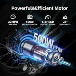 AIWARGOD Electric Bike for Adults, 750W Long Range Foldable Ebike with One/Dual Removable Battery, 40-120 Mile/25-30MPH, 20"/16“ Fat Tire Electric Bicycle (16" Small Folding Ebike, Black-01)