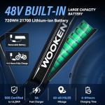 Wooken Electric Bike 26" x 4.0 Fat Tire Electric Bike,Peak 1500W Motor EBike for Adults with 48V 720WH Removable Battery, Up to 60Miles Ebikes,7 Speed,SGS Certified to UL2849