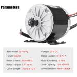 24V Brushed Electric Motor Kit 3000RPM High Speed Brush DC Motor Controller 350W Electric Bike Scooter Motor with Brushed Controller for Dirt Bike Crazy Cart Mini Motorcycle Upgrade and Conversion