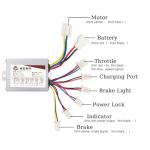 24V Brushed Electric Motor Kit 3000RPM High Speed Brush DC Motor Controller 350W Electric Bike Scooter Motor with Brushed Controller for Dirt Bike Crazy Cart Mini Motorcycle Upgrade and Conversion