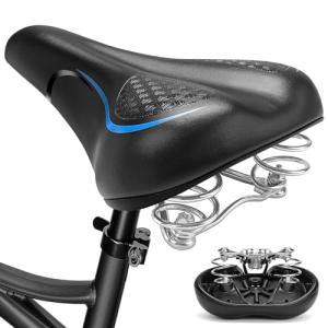 Phroxbik Comfortable Bike Seat with Internal Shock Absorbing Suspension, Padded Bicycle Seat Cushion for Men Women Comfort, Bike Saddle for Road Bike, Mountain Bike, Ebike, City BIike, Stationary Bike