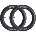 YUNSCM 2-PCS 24 X 4.0 Heavy Duty E-Bike Tire Tubes 24x4.0/4.5 AV32mm Schrader Valve (102/114-507) Inner Tubes Compatible with 24x4.0 24x4.10 24x4.25 24x4.3 24x4.50 Electric Bike Bicycle Fat Tire Tubes