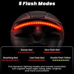 Favoto Smart Bike Helmet with Light – Dual Shell CPSC Certified Ebike Helmet with Turn Signals for Road Cycling City Commuting, Adjustable Fit for Adults Men Women, Black