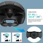 Favoto Smart Bike Helmet with Light – Dual Shell CPSC Certified Ebike Helmet with Turn Signals for Road Cycling City Commuting, Adjustable Fit for Adults Men Women, Black