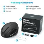 Favoto Smart Bike Helmet with Light – Dual Shell CPSC Certified Ebike Helmet with Turn Signals for Road Cycling City Commuting, Adjustable Fit for Adults Men Women, Black