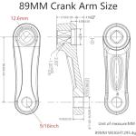 Alps2Ocean Universal Bike Crank Arms,89MM/102MM/114MM/127MM/140MM/152MM/160MM/165MM/170MM/175MM Available in Diamond Hole Bike Crank Arm for City Bike,Folding Bike,MTB,Ebike,Road Bike,Exercise Bike