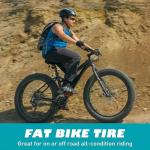 BALINGE E Bike Fat tire 20 x 4 2 Pack Heavy Duty High-Performance Wear-Resistant E-Bike Mountain Snow Bike Tire ，Fat Bike Tires，20x4.0 Fat tire，Black，2 Tires 2 Tubes 2 levers