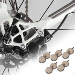 Lwuey Bike Brake Pads, Bicycle Disc Resin Brakes Pad Semi Metal Smooth Braking Low Noise Cycling Pads Kit Mute Accessory KMJG019 fot Camping Outdoor Mountain Bicycles Electric Scooters Bikes 5 Pairs