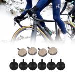 Lwuey Bike Brake Pads, Bicycle Disc Resin Brakes Pad Semi Metal Smooth Braking Low Noise Cycling Pads Kit Mute Accessory KMJG019 fot Camping Outdoor Mountain Bicycles Electric Scooters Bikes 5 Pairs