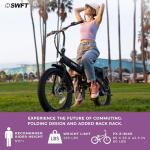 SWFT F.X Electric Folding Fat Tire Bike for Adults- 25 Mile Max Range, 20mph Speed, 20” All Terrain Tires, 3 Level Pedal Assist, LED Display, EBike