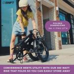 SWFT F.X Electric Folding Fat Tire Bike for Adults- 25 Mile Max Range, 20mph Speed, 20” All Terrain Tires, 3 Level Pedal Assist, LED Display, EBike