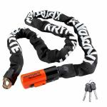 Kryptonite 1016 Evolution 9.7 Pound Integrated Bike Chain - 5.25 ft Long 10mm Steel Chain with Keys for Bicycles; E-Bikes; Motorcycles; Scooters