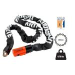 Kryptonite 1016 Evolution 9.7 Pound Integrated Bike Chain - 5.25 ft Long 10mm Steel Chain with Keys for Bicycles; E-Bikes; Motorcycles; Scooters