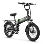 Aipas F3 Electric Bike for Adults with 1500W Motor Peak, 48V 12.8Ah Removable Battery Max 62 Miles 28MPH,20" x 3.0 Fat Tire Folding Electric Bike with 7-Speed and Full Suspension.