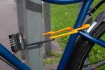 Master Lock Orange Hardened Steel Link Folding Bike Lock, Heavy Duty Anti-Theft Bicycle Lock with Customizable Combination, 2-1/2ft (80cm) Length x 0.15 in (4 mm), 8336EC