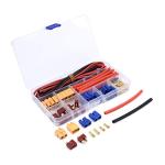FPVDrone T-Plug EC3 XT60 Male Female Connector Adapters with 14AWG Silicone Wire and Heat Shrink Tubes for RC ESC Lipo Battery Motor(52PCS)