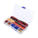 FPVDrone T-Plug EC3 XT60 Male Female Connector Adapters with 14AWG Silicone Wire and Heat Shrink Tubes for RC ESC Lipo Battery Motor(52PCS)