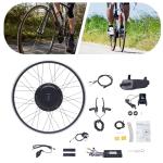 48V 1000W Front Hub Motor Electric Bike Conversion Kit for 28/29 Inch/700C Front Wheel Drive Engine Ebike Conversion Kit with LCD Display&Pedal Assist Sensor