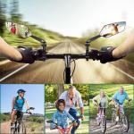 1 Pair Bike Mirror, Bike Mirrors Handlebar Mount View, Adjuatable Wide Angle RearView Mirror, 360° Adjustable Bicycle Rear View Mirror Accessories for Ebike Mountain Road Bike (Black)