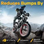 1000W(Peak 2000W)Folding Electric Bike for Adults,35MPH 100Mile,48V 25Ah Removable Battery,20" x 4.0 Fat Tire Foldable Electric Bicycle,8-Speed Electric Mountain E-Bike,Commuter Ebikes All Terrain