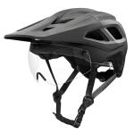 BATFOX Mountain Bike Helmet for Men Women,MTB Bicycle Cycling E-Bike Helmet for Adults Fit(52-60CM) (W/Goggles-Black, L(56-60CM))