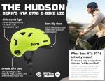 Bern Hudson Commuter Bike Helmet with MIPS, Rated for E-Bike, Integrated LED Rear Light and U-Lock Compatibility, MIPS Matte Sand, Medium