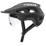 BATFOX Mountain Bike Helmet for Men Women,MTB Bicycle Cycling E-Bike Helmet for Adults Fit(52-60CM) (W/Goggles-Black, L(56-60CM))