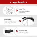 LNUJIUN 20'' E-Bike Front Wheel Conversion Kit 48V 1000W Electric Bicycles Hub Motor Kit with LED Display & Brushless Controller Front Wheel Hub Assembly Motor Kit