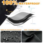 Adult Tricycle Cover,Heavy Duty 600D Oxford Fabric Covers for Electric Trike and 3 Wheeled Bicycle Bike, for Indoor Outdoor Storage,Waterproof UV & Dustproof ,Black,74.8*30*43.7inch