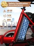 QRONGE Electric Tricycle for Adults 960W Peak, 36V 15AH Battery Ebike 50 Miles Range with Large Rear Basket, Electric Trike 20" Fat Tire, Max 25MPH 3 Wheel Folding Electric Trike for Adults(Lava)