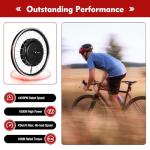 LNUJIUN 20'' E-Bike Front Wheel Conversion Kit 48V 1000W Electric Bicycles Hub Motor Kit with LED Display & Brushless Controller Front Wheel Hub Assembly Motor Kit