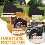 Adult Tricycle Cover,Heavy Duty 600D Oxford Fabric Covers for Electric Trike and 3 Wheeled Bicycle Bike, for Indoor Outdoor Storage,Waterproof UV & Dustproof ,Black,74.8*30*43.7inch