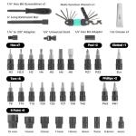 etoolab 1/4 Torque Wrench with Bike Tire Repair kit, 37Pcs Dual-Range【1-26 Nm/10-231.3 in.lb】±3% Precision Inch Pound Torque Wrench, 72 Tooth Dual-Direction for MTB, E-Bike, Moto Maintenance