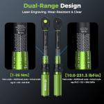 etoolab 1/4 Torque Wrench with Bike Tire Repair kit, 37Pcs Dual-Range【1-26 Nm/10-231.3 in.lb】±3% Precision Inch Pound Torque Wrench, 72 Tooth Dual-Direction for MTB, E-Bike, Moto Maintenance