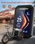 Electric Tricycle for Adults, 20" Fat Tire 3 Wheel Electric Trike with 960W Rear Motor, 48V 648Wh Removable Battery Ebike 55Miles Range, 25MPH Cargo Tricycle with Basket, Differential for Safety BLA