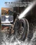 PUCKIPUPPY Electric Bike for Adults 960W(Peak), 48V 20AH Battery Adult Electric Bicycles, 26" Fat Tire Full Suspension Step-Thru Ebike, 28MPH Mountain Ebike, 7 Speed, 80Miles Range Camouflage